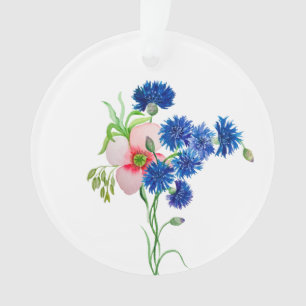 Niedliche Aquarellblumen Ornament