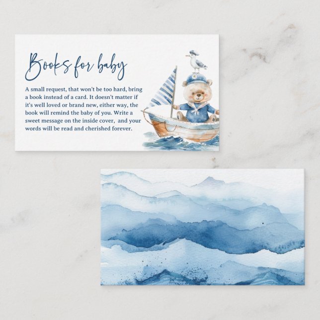Niedliche Aquarellbücher für Kinder Begleitkarte (Vorne/Hinten)