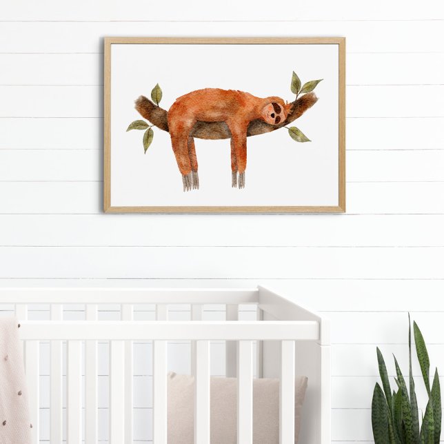 Niedliche Aquarelldarstellung für schlafende Tiere Poster (Von Creator hochgeladen)