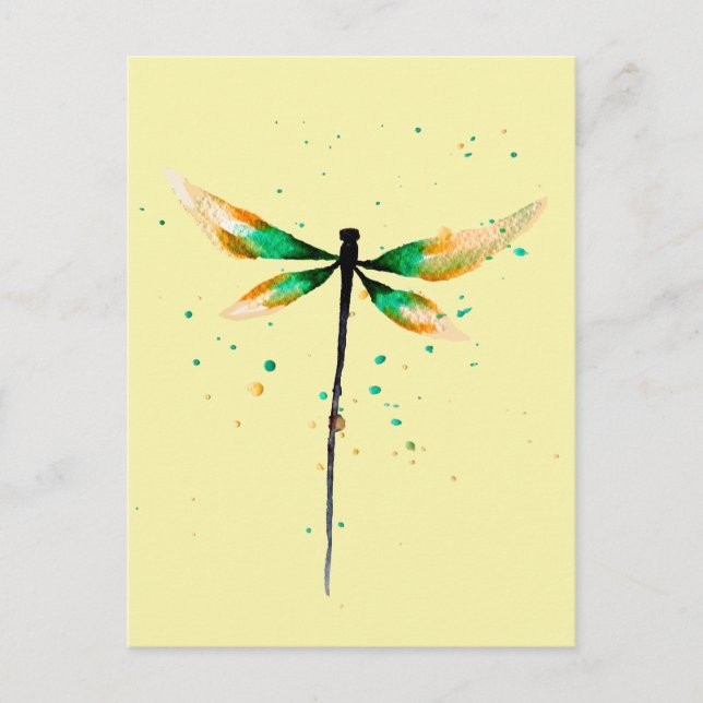 Niedliche Aquarelldarstellung Postkarte (Vorderseite)