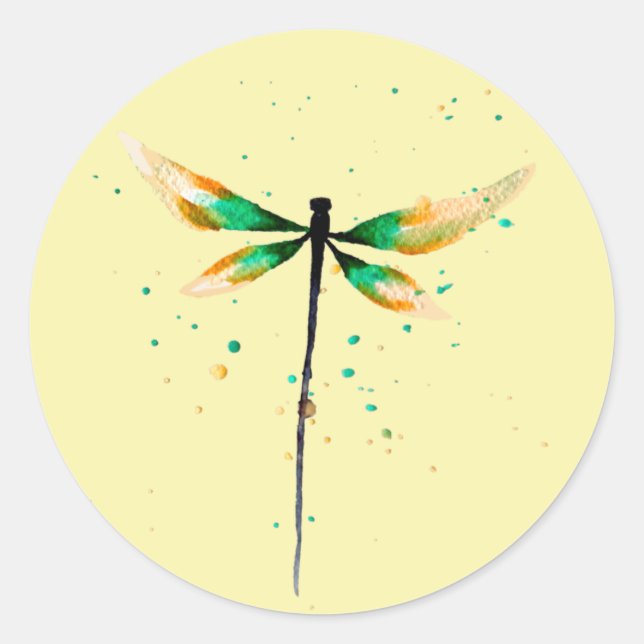 Niedliche Aquarelldarstellung Runder Aufkleber (Vorderseite)