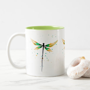 Niedliche Aquarelldarstellung Zweifarbige Tasse
