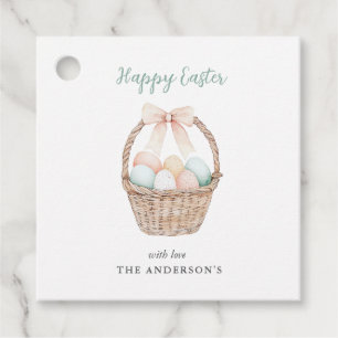 Niedliche Aquarelleier Pastel Ostereier Happy Oste Geschenkanhänger