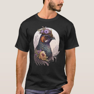 Niedliche Aquarellfarbe Blume Vogelscheuche Kronen T-Shirt