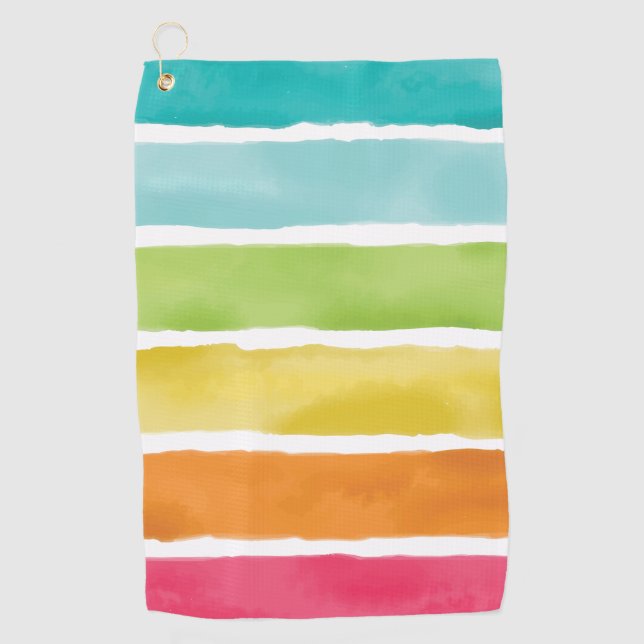 Niedliche Aquarellfarbe Golfhandtuch (Vorderseite)