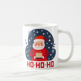 Niedliche Aquarellfarbe lustig santa Ho Ho Ho Rot  Kaffeetasse