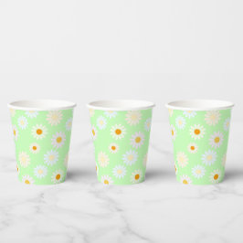 Niedliche Aquarellfarbe Regenbogen Farbe Daisy Mus Pappbecher