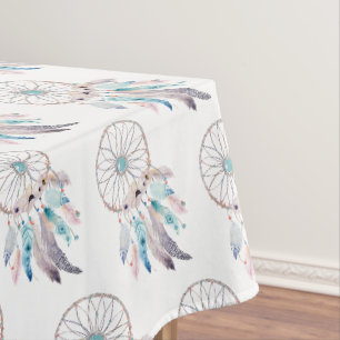 Niedliche Aquarellfarben Blume Bohemisch Dreamcatc Tischdecke