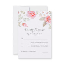 Niedliche Aquarellfarben-Blume Hochzeiten von RSVP