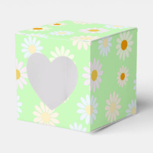 Niedliche Aquarellfarben Daisy Pattern Grün Geschenkschachtel