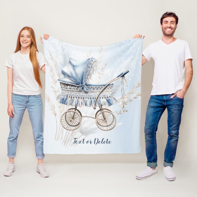 Niedliche Aquarellfarben, klassische Babytrappe Bl Fleecedecke (Beispiel)