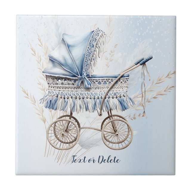 Niedliche Aquarellfarben, klassische Babytrappe Bl Fliese (Vorderseite)