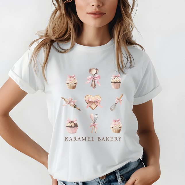 Niedliche Aquarellfarben, rosa Utensien und Backwa Tri-Blend Shirt (Von Creator hochgeladen)