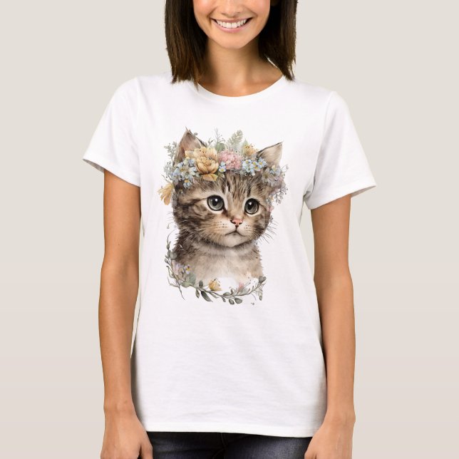 Niedliche Aquarellfarben T-Shirt (Vorderseite)