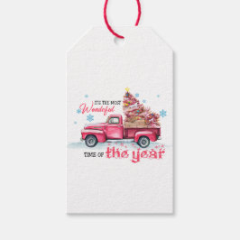 Niedliche Aquarellfarben Weihnachtsbaum-Geschenket Geschenkanhänger