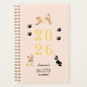 Niedliche Aquarellhunde, Hundesitter-Planer 2025 Planer