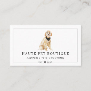 Niedliche Aquarellhunde Pflege von Haustieren Visitenkarte