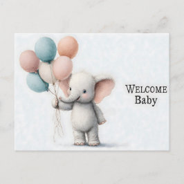 Niedliche Aquarellillustration eines Babyelementar Postkarte