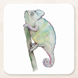 Niedliche Aquarellkammer Rechteckiger Pappuntersetzer