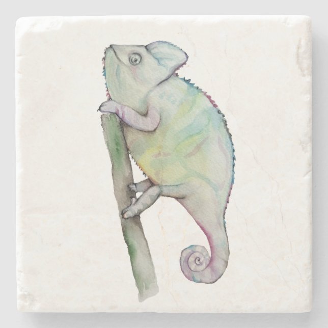 Niedliche Aquarellkammer Steinuntersetzer (Vorderseite)