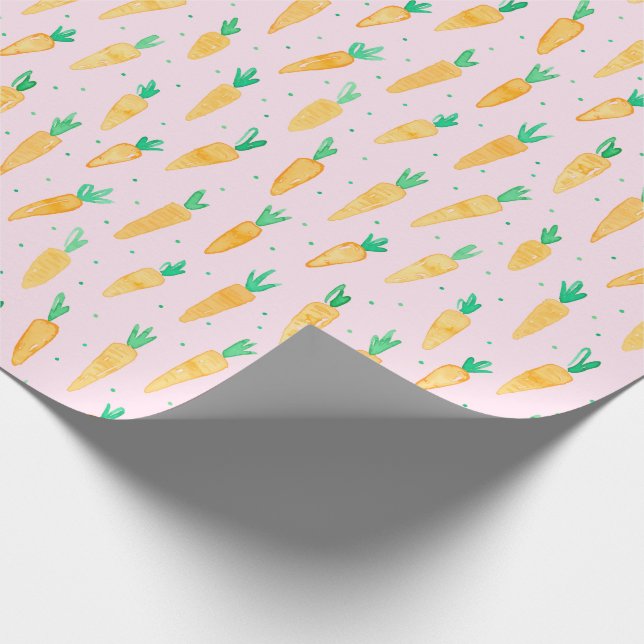 Niedliche Aquarellkarren rosa Geschenkpapier (Ecke)