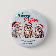 Niedliche Aquarellkatze Weihnachten Weihnachten