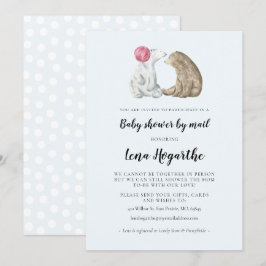 Niedliche Aquarellkleidung Baby Dusche per Post Einladung