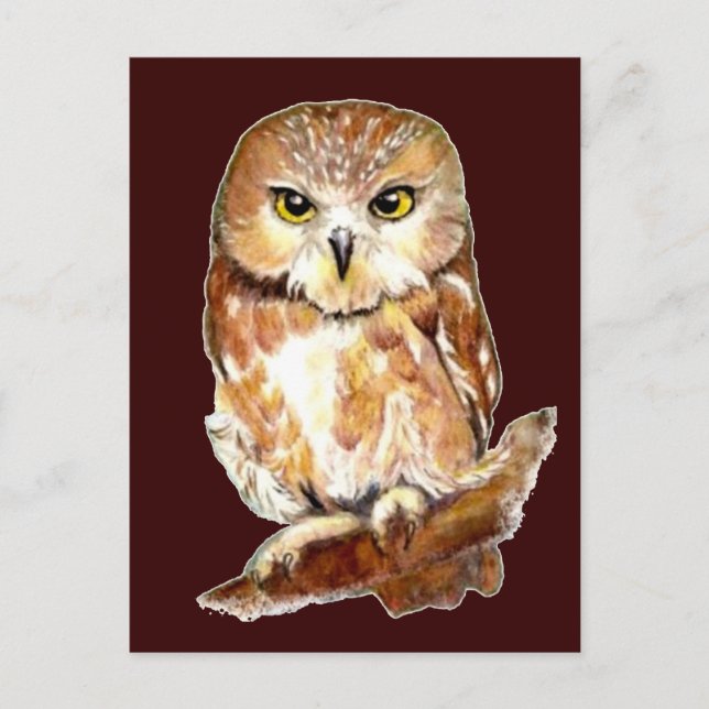 Niedliche Aquarellkugel, Vögel, Tiere Postkarte (Vorderseite)