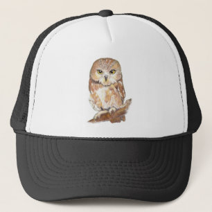 Niedliche Aquarellkugel, Vögel, Tiere Truckerkappe