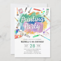 Niedliche Aquarellkunst Malerei Party Geburtstag