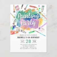 Niedliche Aquarellkunst Malerei Party Geburtstag