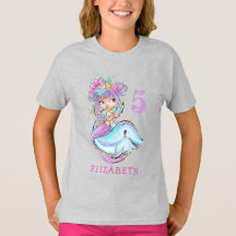 Niedliche Aquarellmaid mit Dolphin Geburtstag