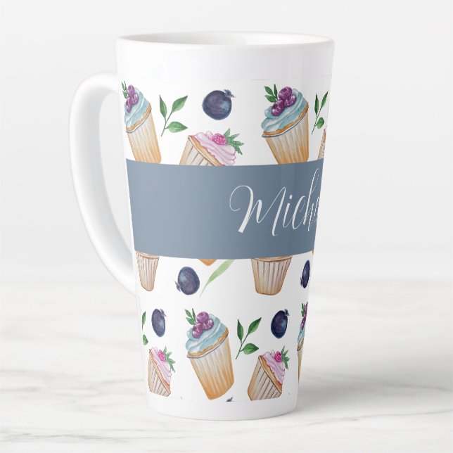 Niedliche Aquarellmalerei Milchtasse (Linke Ecke)