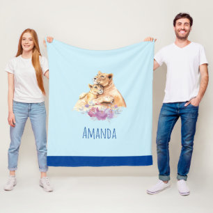 Niedliche Aquarellmütter Fleecedecke