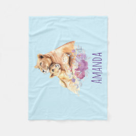 Niedliche Aquarellmütter Fleecedecke