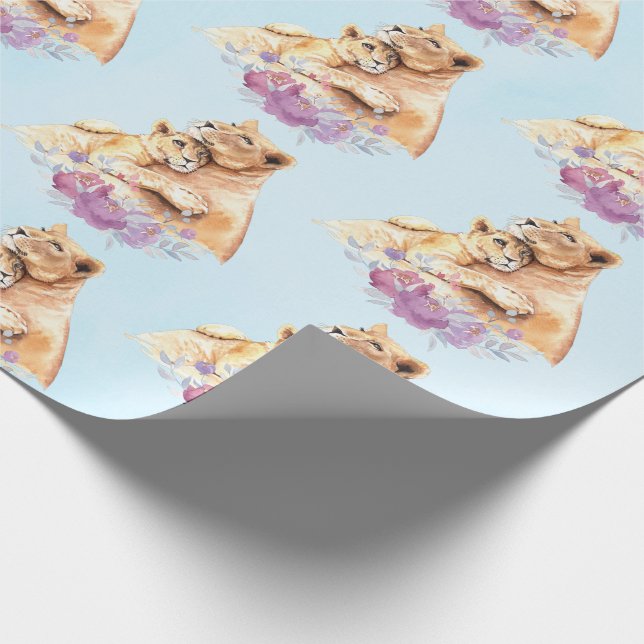 Niedliche Aquarellmütter Geschenkpapier (Ecke)