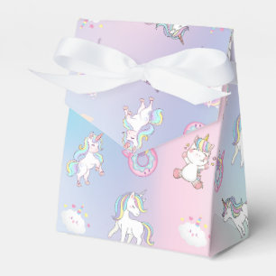 Niedliche Aquarellpastellfarben Unicorns Regenboge Geschenkschachtel