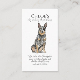 Niedliche Aquarellpet Sitter Dog WalkerVisitenkart Visitenkarte