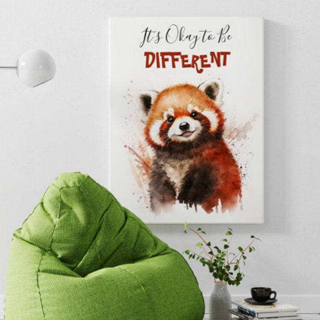 Niedliche Aquarellroter Panda Kinderzimmer Motivat Poster (Von Creator hochgeladen)