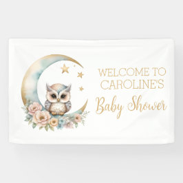 Niedliche Aquarelltuch Baby Dusche Willkommen Banner