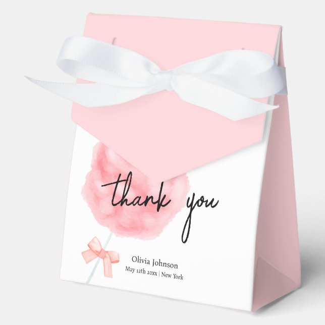 Niedliche Aquarelltuch, Sweet Bow Cotton Candy Bab Geschenkschachtel (Vorderseite)