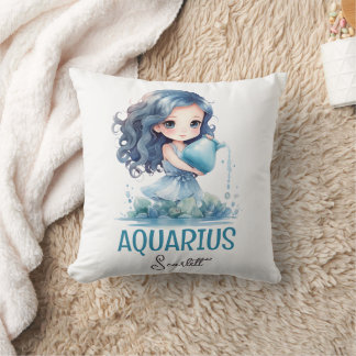 Niedliche Aquarius Aquarius Zodiac Name Kissen