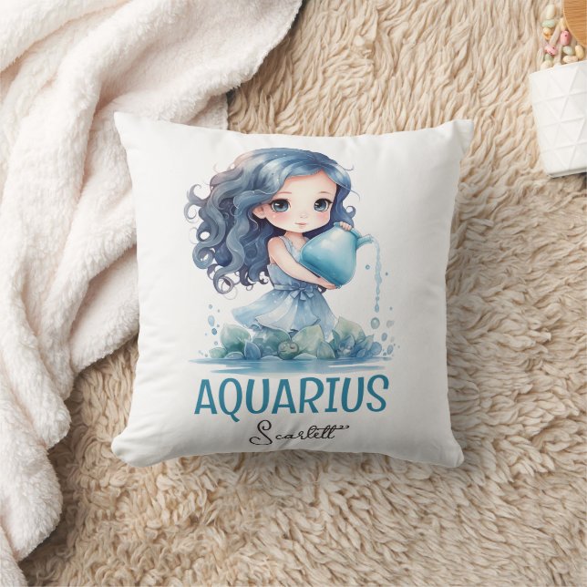 Niedliche Aquarius Aquarius Zodiac Name Kissen (Decke)