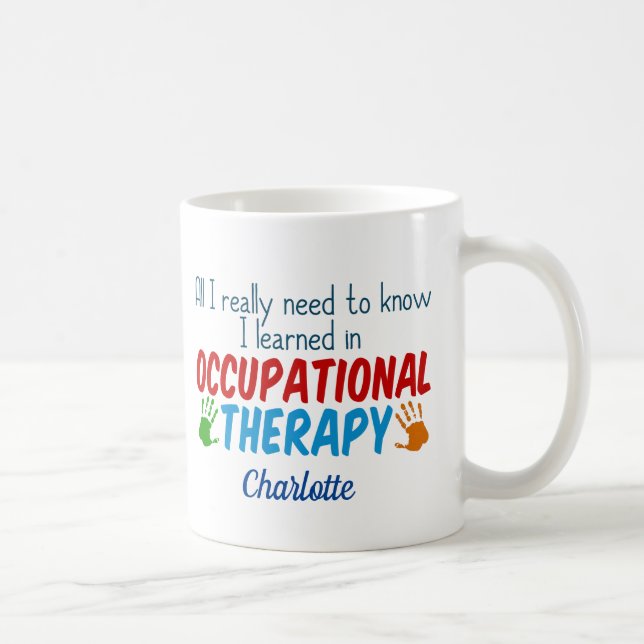 Niedliche Arbeitstherapeutin Personalisiert Kaffeetasse (Rechts)