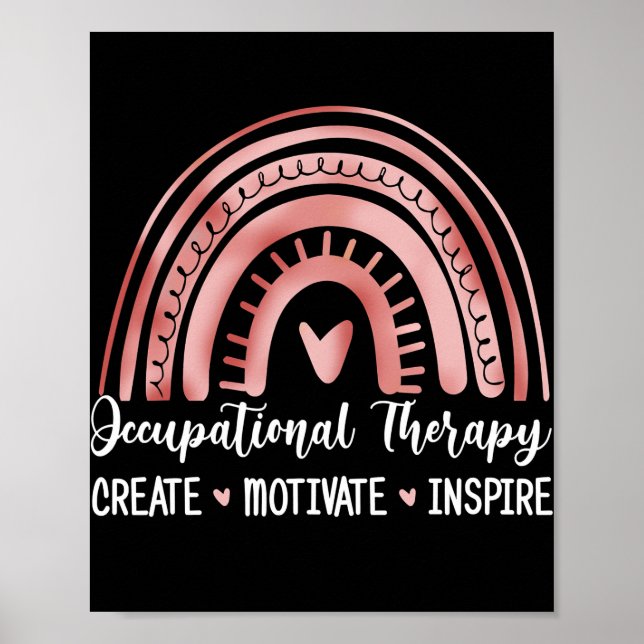 Niedliche Arbeitstherapie MotivationsInspirier sch Poster (Vorne)