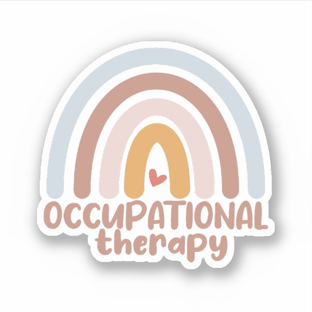 Niedliche Arbeitstherapie OT Regenbogen Aufkleber (Vorderseite)