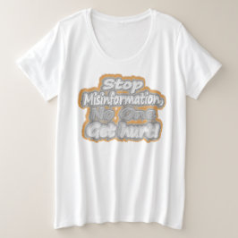 Niedliche Artwork über "Stopp Misinformation". Kau Große Größe T-Shirt