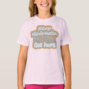 Niedliche Artwork über "Stopp Misinformation". Kau T-Shirt