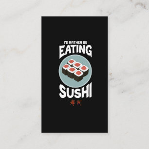 Niedliche asiatische Küche Kawaii Sushi Rice Fisc Visitenkarte