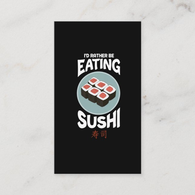 Niedliche asiatische Küche Kawaii Sushi Rice Fisch Visitenkarte (Vorderseite)